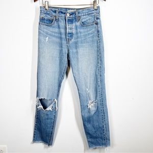 Levi’s Wedgie Straight Leg Distressed Jeans